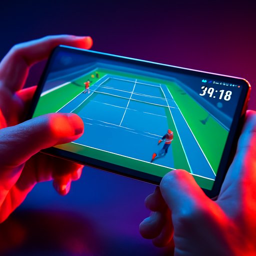 tk99 tennis court view with score panel